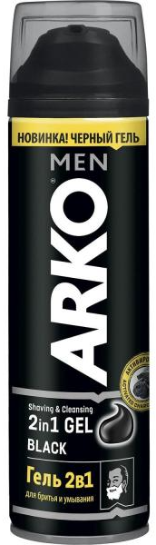 Гель для гоління ARKO 2 в 1 Black (200мл.)