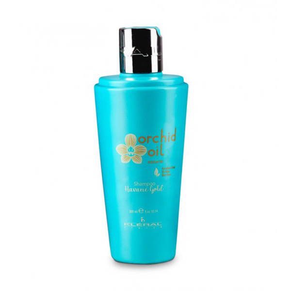 Шампунь безсульфатний зволожуючий з кератином Kleral System Orchid Oil Havane Gold Shampoo 300 мл