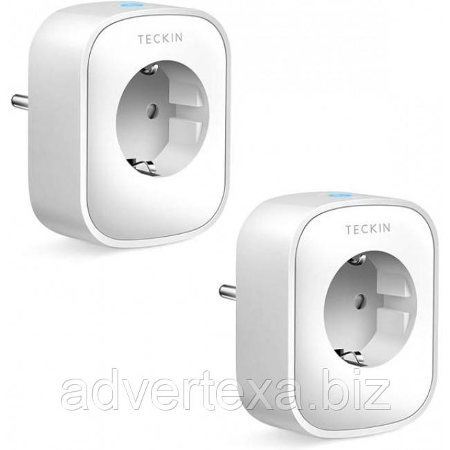 2 смарт-розетки Smart Plug Teckin SP22 WiFi 16А з енергометром та таймером.