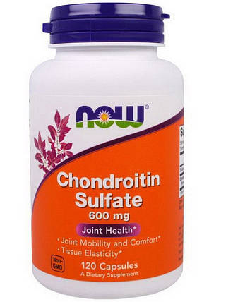 Хондроїтин NOW Foods Chondroitin Sulfate 600 mg 120 капсул, фото 1