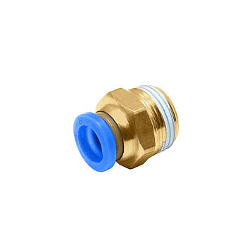 Фітинг цанговий PC8-03 з різьбленням 3/8", з отвором для трубки 8 мм, фото 1