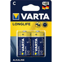 Батарейка Varta C (LR14) Longlife щелочная * 2 (4114101412) - Вища Якість та Гарантія!