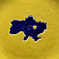 Тарілка Україна жовта M.CERAMICS кругла плоска ручна робота, фото 2