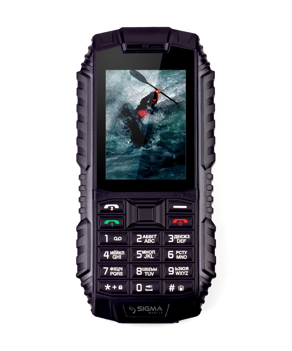 Мобильный телефон Sigma mobile X-treme DT68 черный, ударопрочный защищенный, противоударный, сигма - фото 2 - id-p1622196844
