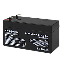 Акумулятор кислотний AGM LogicPower LPM 12 - 1,3 AH