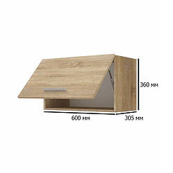 Кухонна шафа під витяжку Сокме Аліна 600 мм дуб сонома
