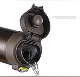 Термос для чаю/кави з шийкою для пиття й захистом від відкриття сталевий Auto 500 мл коричневий (LB-54944), фото 6