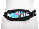 Пояс для бігу, сумка на пояс для телефону, гаманця, ключів і т. д. Elastic WaistPack, фото 4