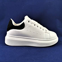 . Жіночі зимові Кросівки Білі Сліпони з МЕХОМ Мокасини A!exander Mc@ueen (розміри: 36) — 205