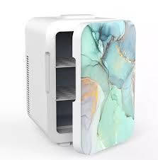 Міні-холодильник для косметики Мармуровий мод. 4L, об'єм 4 л переносний холодильник для зберігання косметики