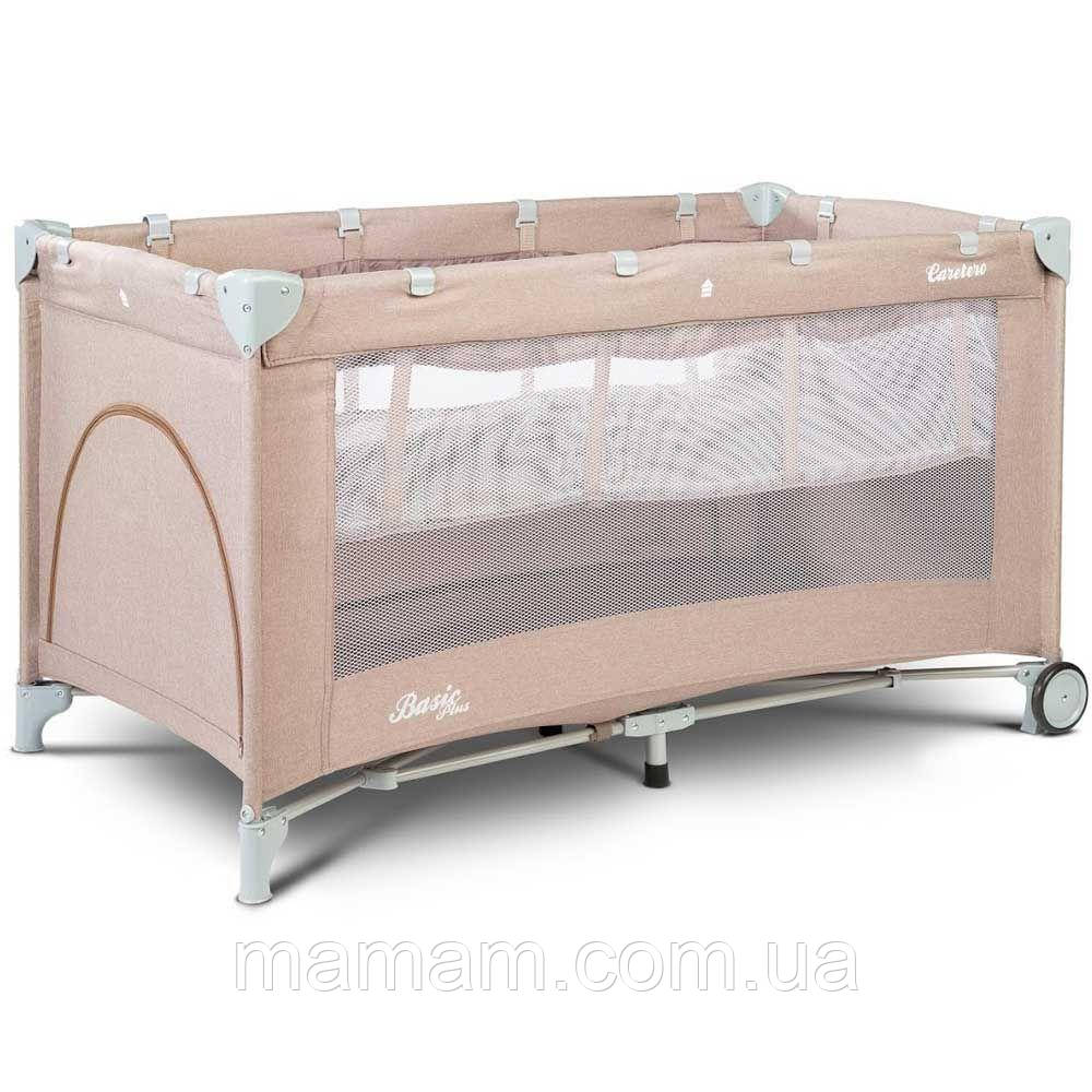 Манеж-ліжко Caretero Basic Plus Beige, фото 1