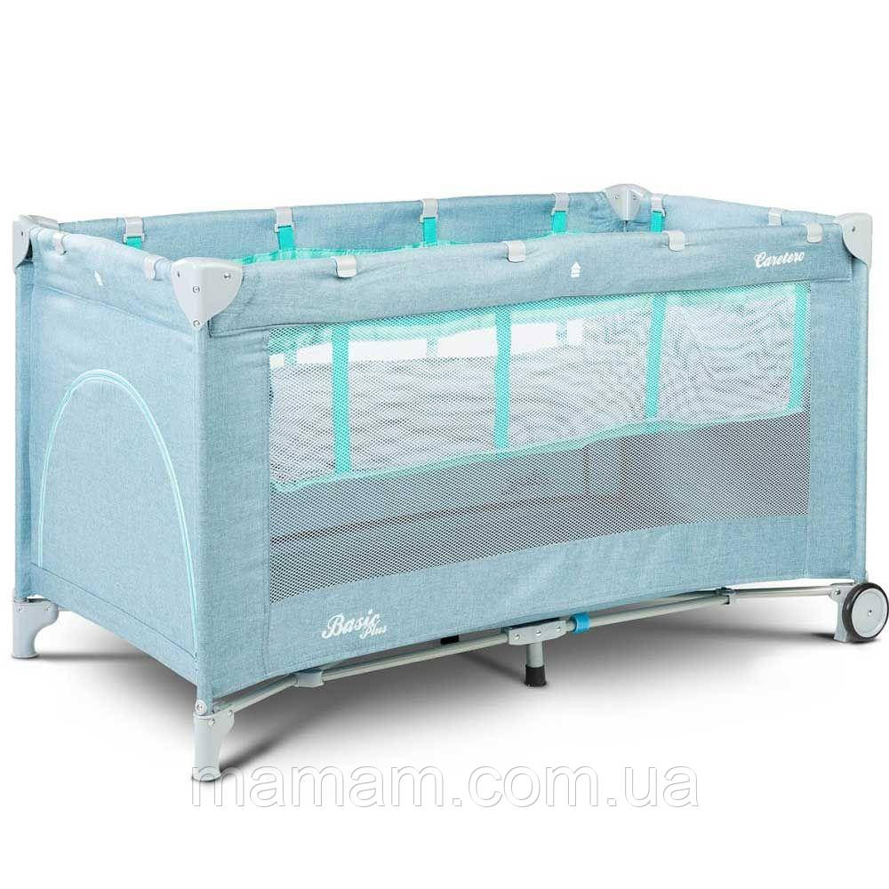 Манеж-ліжко Caretero Basic Plus Blue, фото 1