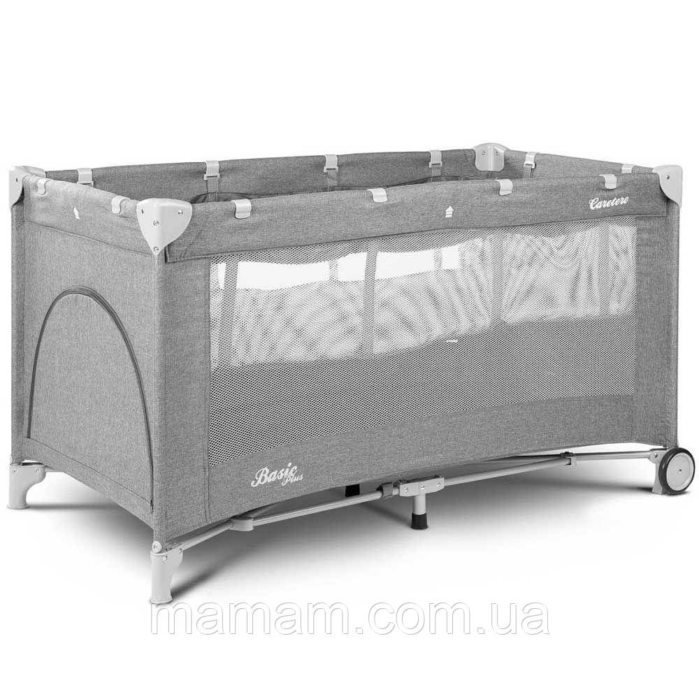 Манеж-ліжко Caretero Basic Plus Grey, фото 1