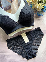 80D Кружевной черный комплект женского нижнего белья