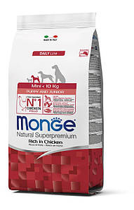 Monge Mini Puppy & Junior курка з рисом 800 гр | 3 кг | 15 кг