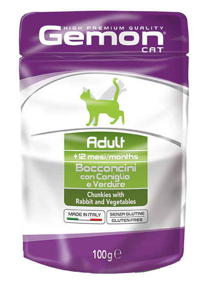 Gemon Adult шматочки з кроликом та овочами 100 гр.