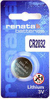 Батарейка Renata CR2032 Lithium, 3.0 V, 1 шт.