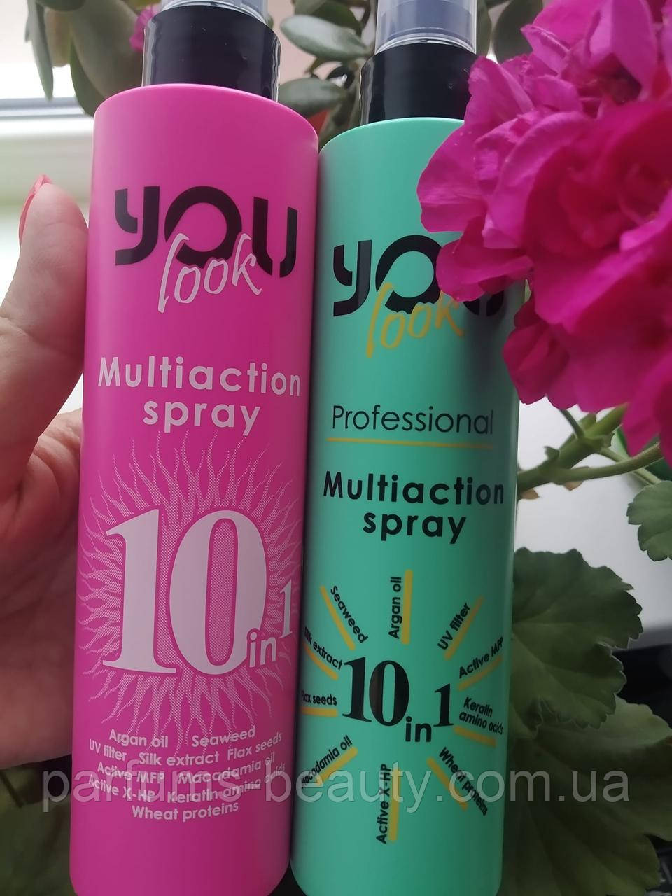 Спрей-догляд (мультиспрей) для волосся миттєвої дії 10 в 1 You Look Professional Multiaction 10 in 1 Hairs, фото 1