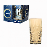 Набір високих склянок Luminarc Зальцбург Золотий мед 380 мл 4 шт (P9311), фото 3