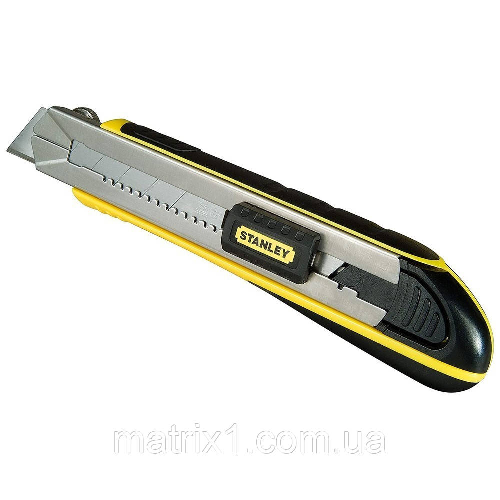 Ніж STANLEY "FatMax" з висувним лезом з відломними сегментами : M= 25 мм, L= 205 мм + 4 запасні леза