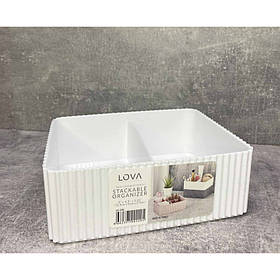 Органайзер Lova plastik 2 відділення білий LV-220