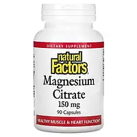 Магний цитрат 150 мг (Magnesium Citrate) Natural Factors 90 капсул