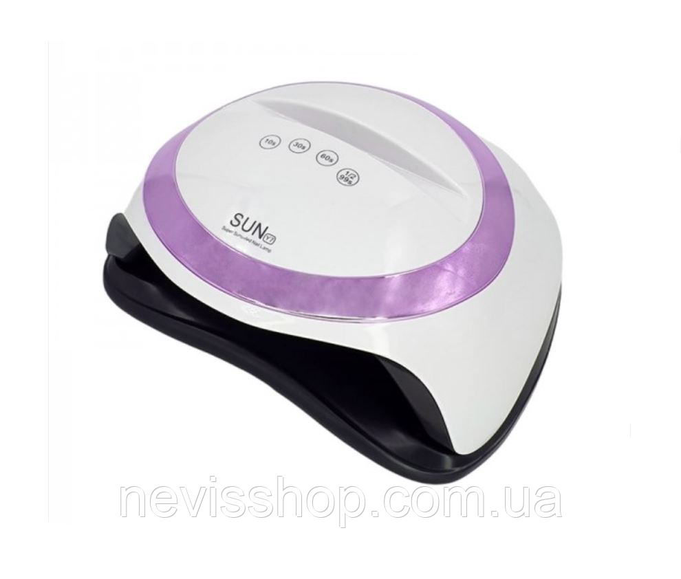 Лампа світлодіодна UV/LED SUN Y7 168 Вт, таймер 10, 30, 60 і 99 сек, колір білий із фіолетовим