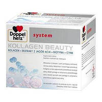 Doppelherz System Kollagen Beauty питьевой коллаген , втиамин С, цинк, втиамины 30 шотов по 25 мг