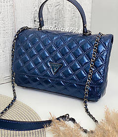 Сумка Guess ОРІГІНАЛ, Гес, Модель: Cessily Quilted Convertible Navy blue