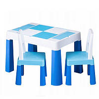 Комплект детской мебели стол и два стула Tega Baby Multifun Blue