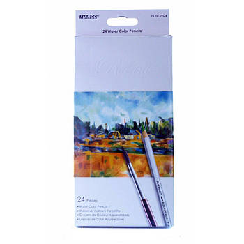 Олівці акварельні Marco Raffine 24 кольори з пензликом (7120/24)