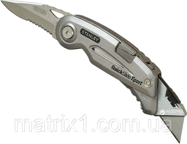 Ніж STANLEY з 2-ма лезами "QuickSlide Sport Utility Knife", L= 120 мм