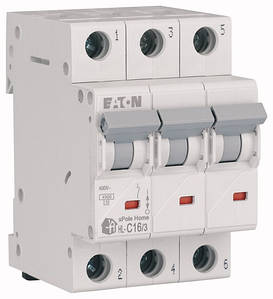 Автоматичний вимикач 3п 16A HL-C16/3 4,5kA EATON