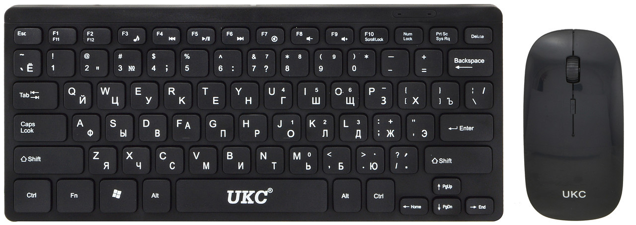 Російська безпровідна міні клавіатура + мишка Apple 901 Black (4661)