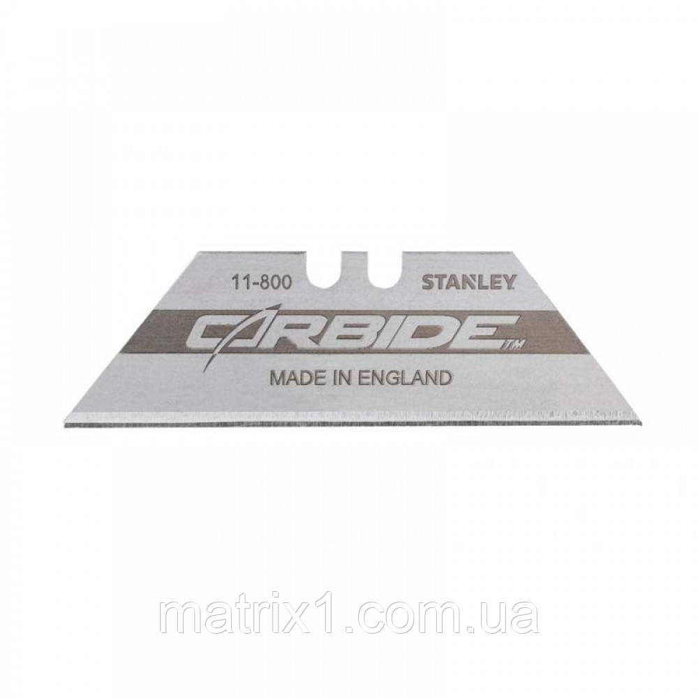 Лезо змінне трапецевидне STANLEY "Carbide": L= 62 мм. зкарбід-вольфрам ріжучим краєм; 5 (шт/уп.)