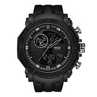 Мужские противоударные часы тактические армейские Sanda All Black в стиле Casio G-Shock