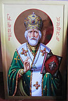 Икона Св. Николая Чудотворца писаная на ковчежной доске