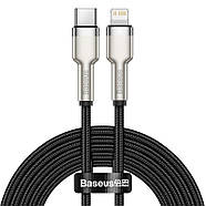 Кабель для швидкої зарядки Type-C to Lightning PD 20W Baseus Cafule Metal (чорний) 1м, фото 3