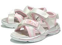 Босоніжки сандалі літнє взуття для дівчинки ТОМ М 9191К білі. Розмір 28-31