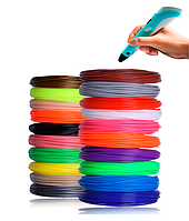 Набор PLA пластика 17 цветов для 3D ручки по 5 метров каждый