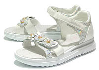 Босоножки сандали летняя обувь для девочки 7312А белые Том М р.26,28