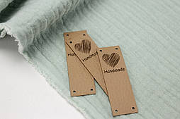 ШКІРЯНА БІРКА З НАПИСОМ HANDMADE НА-127