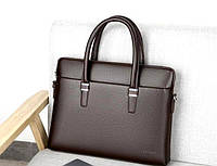 Чоловіча ділова сумка портфель для документів формат А4 N-коричнева 00435