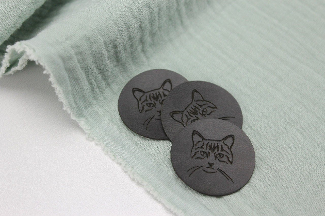 ШКІРАНА БІРКА З МАЛЮНОМ КОТА НА-134, фото 1