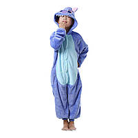 Детская стильная пижама, пижама для детей кигуруми Стич фиолетового цвета