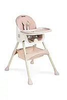 Стільчик для годування 2в1 дитячий Caretero Bill Pink / Стілець трансформер для дітей рожевий