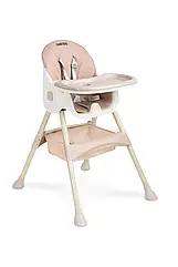 Стільчик для годування 2в1 дитячий Caretero Bill Pink / Стілець трансформер для дітей рожевий