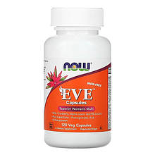Мультивітаміни для жінок NOW Foods "EVE Capsules Superior Women's Multi" без заліза (120 капсул)