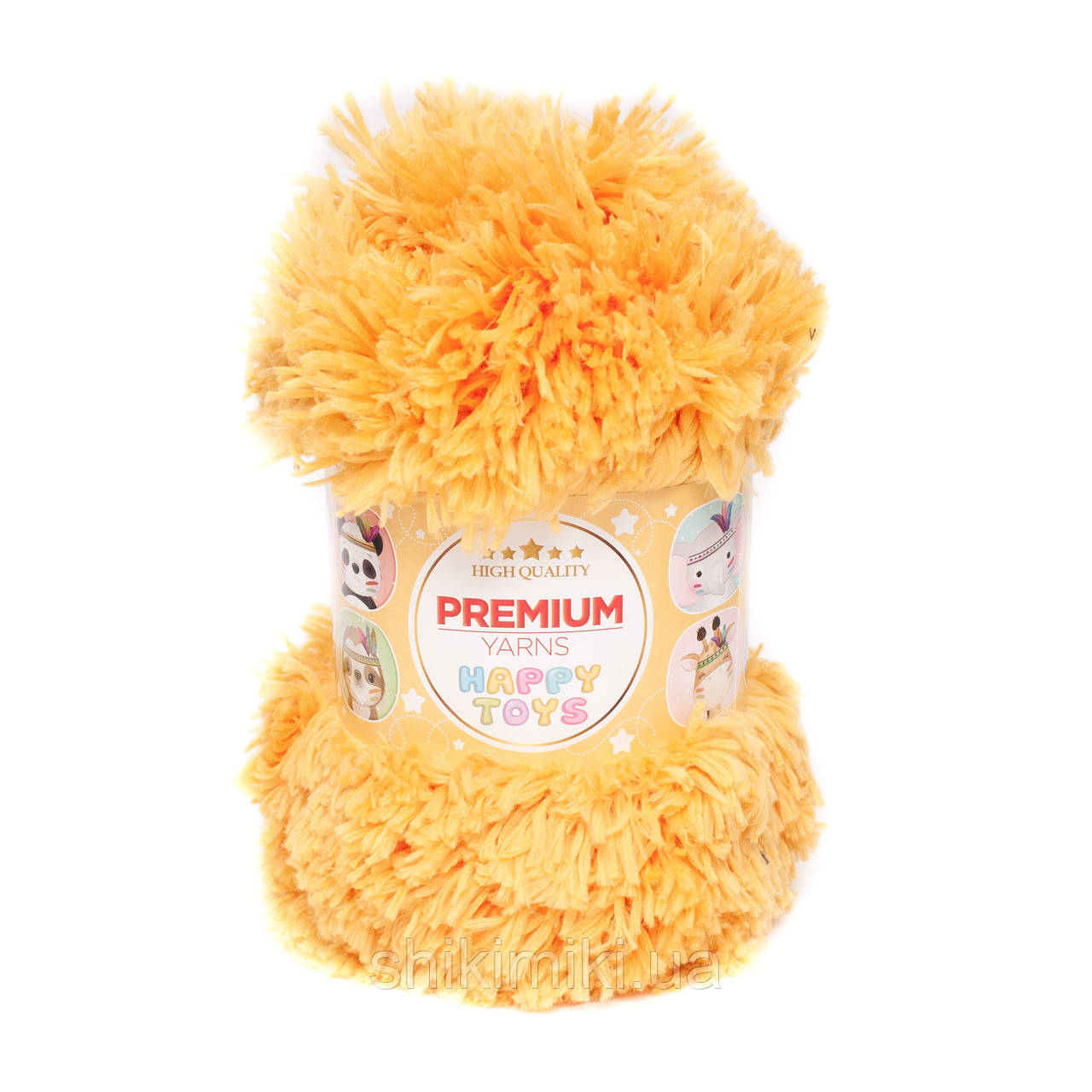 Плюшева пряжа Happy Toys, колір апельсин