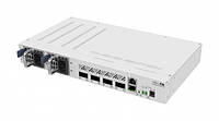 Комутатор MikroTik CRS504-4XQ-IN (4x100G QSFP28, 1xFE LAN, POE-IN, DC JACK, 2-PIN, Dual PSU) (код 1326257)